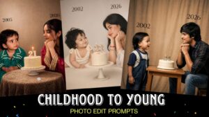 Childhood to Young Adult AI Photo Editing Prompts