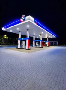 Night Petrol Pump Photo Editing Prompt