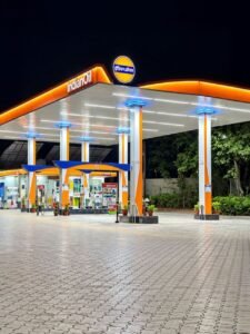 Night Petrol Pump Photo Editing Prompt
