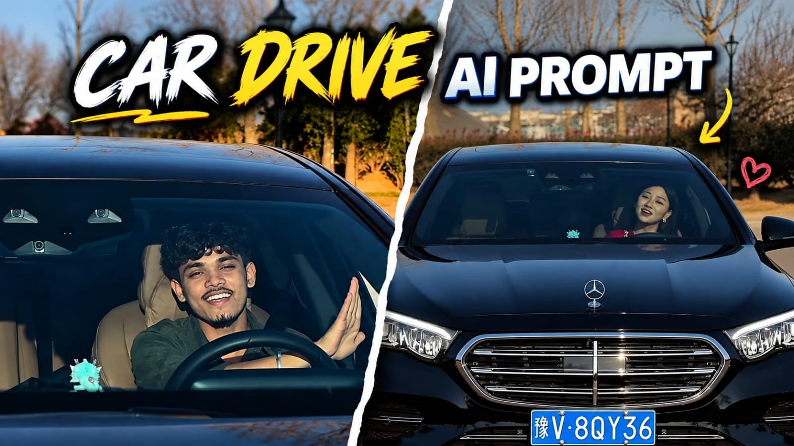Pata Chalega Car Drive Video Ai Prompt